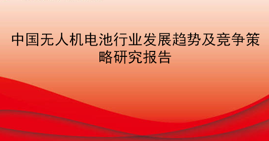 2025 China Drone Battery Industry Development Trend and Competitive Strategy Research Report